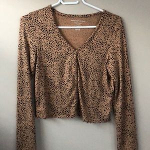 cheetah print cozy top